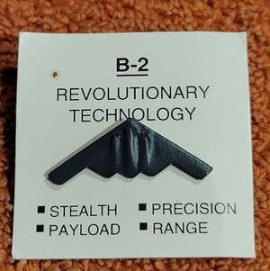 B-2 Stealth Bomber lapel Pin. Made in USA